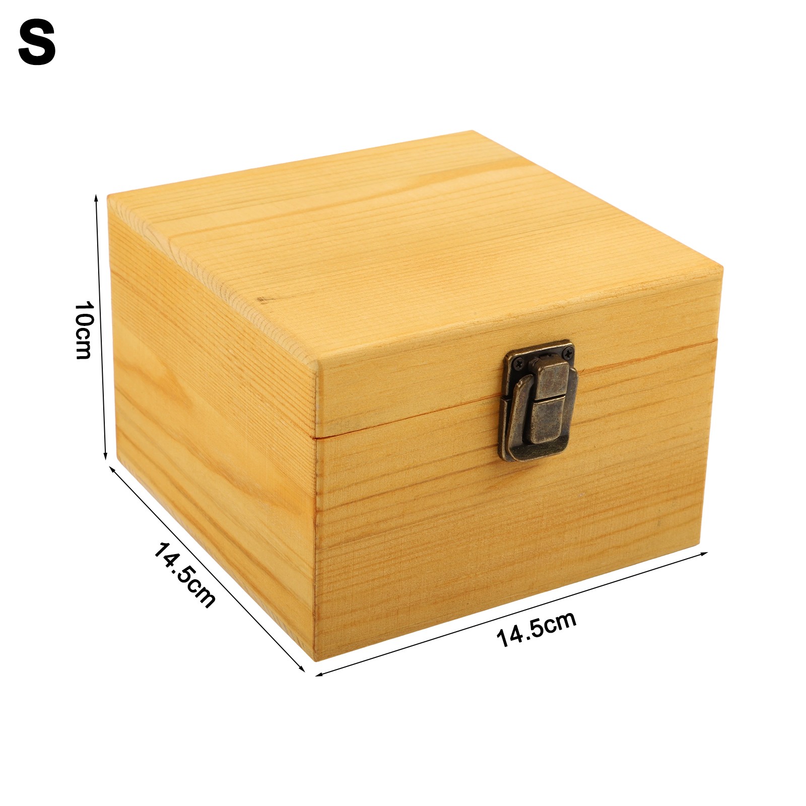 Wooden Storage Box Pine Rectangular Flip Solid Wood Box Handmade Craft-Case