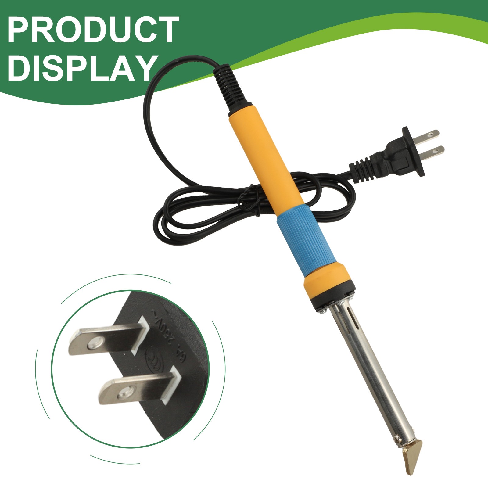 Work with Precision 80 Watt Plastic Welding Iron with Solid Brass Tips