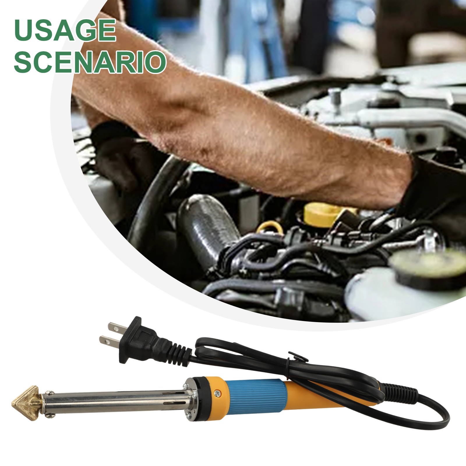 Work with Precision 80 Watt Plastic Welding Iron with Solid Brass Tips