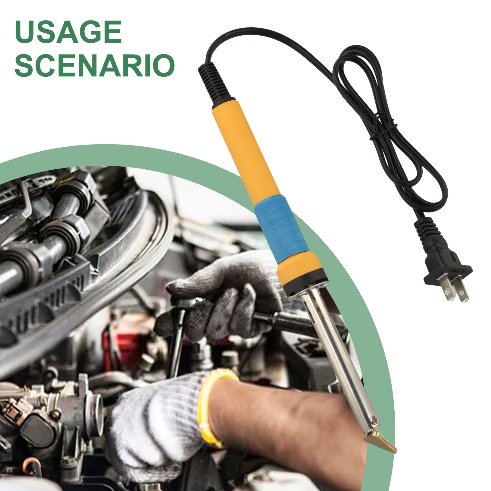 Work with Precision 80 Watt Plastic Welding Iron with Solid Brass Tips