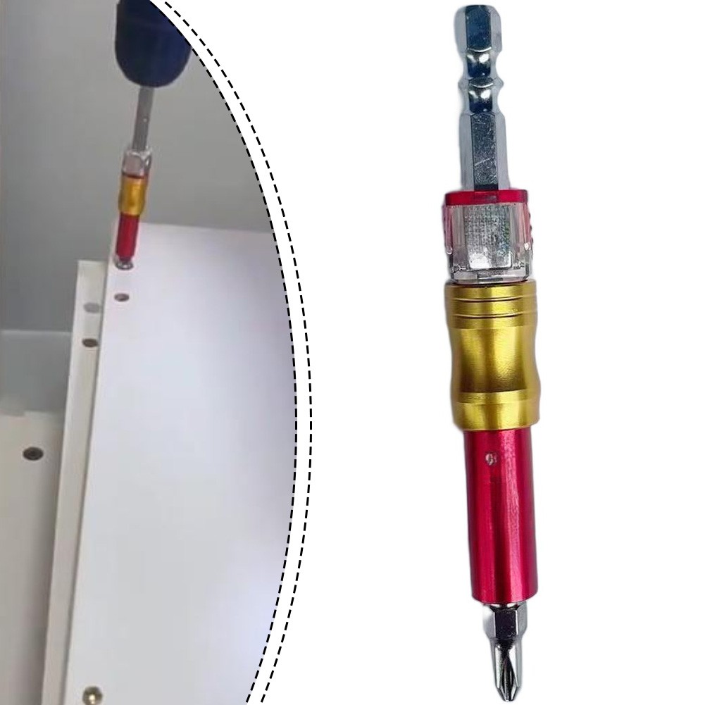Adjustable Depth Screwdriver Bit Holder Hex Shank for Stable Screw Placement