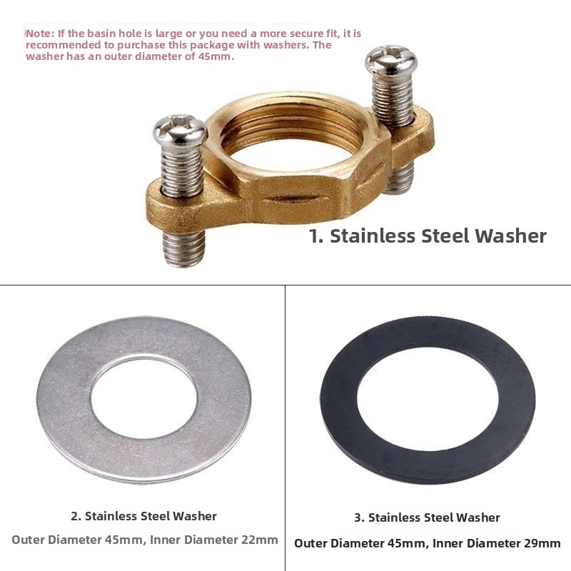 Kitchen Faucet Nut Faucet Fixing Nut Copper Stainless Steel Easy Installation