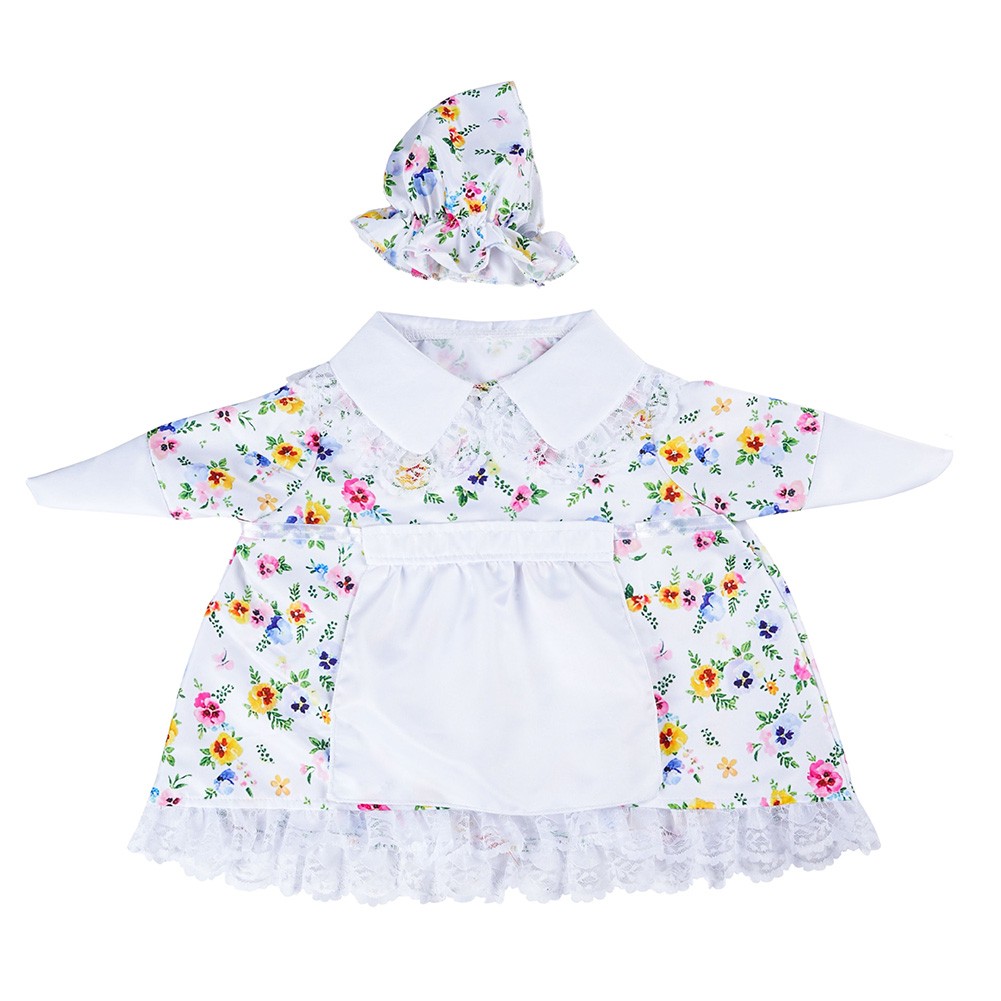 23 Inch Porch Goose Outfit with Spring Flowers and Adjustable Elastic Bands