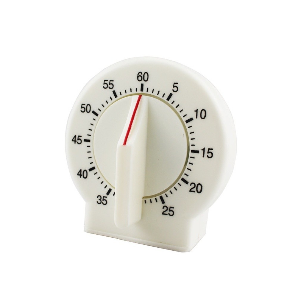 Kitchen Office 60 Minute Mechanical Timer Pendulum Countdown Clock White Black