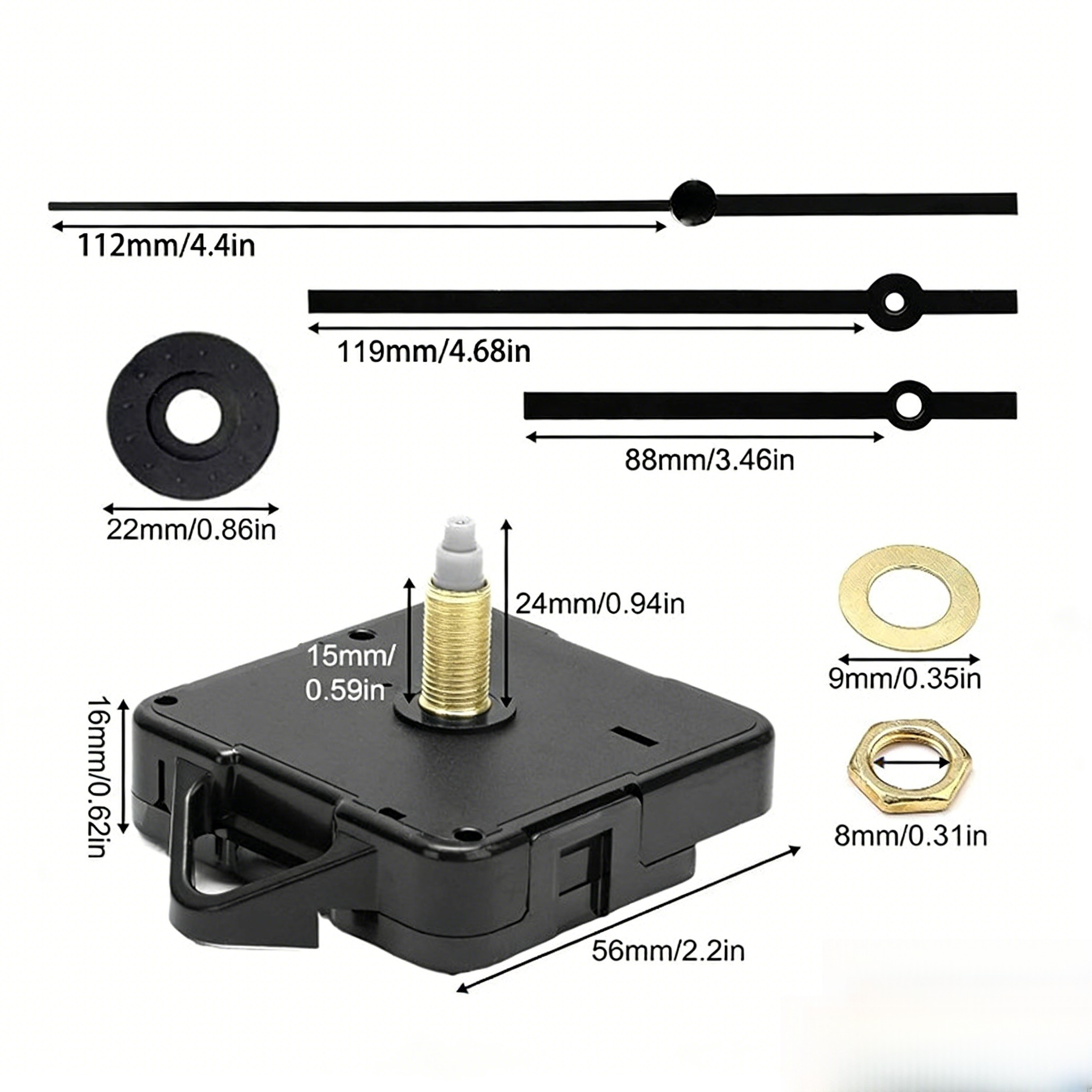 Quartz Movement Silent Mechanism Noiseless Experience Easy Installation
