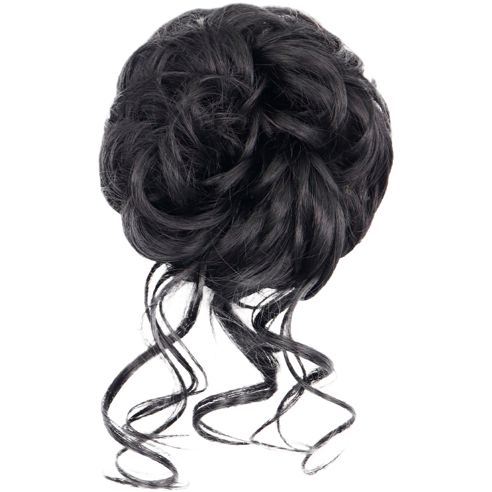 Curly Synthetic Fiber Chignon Hair Bun Elastic Ponytail for For WIG 20cm