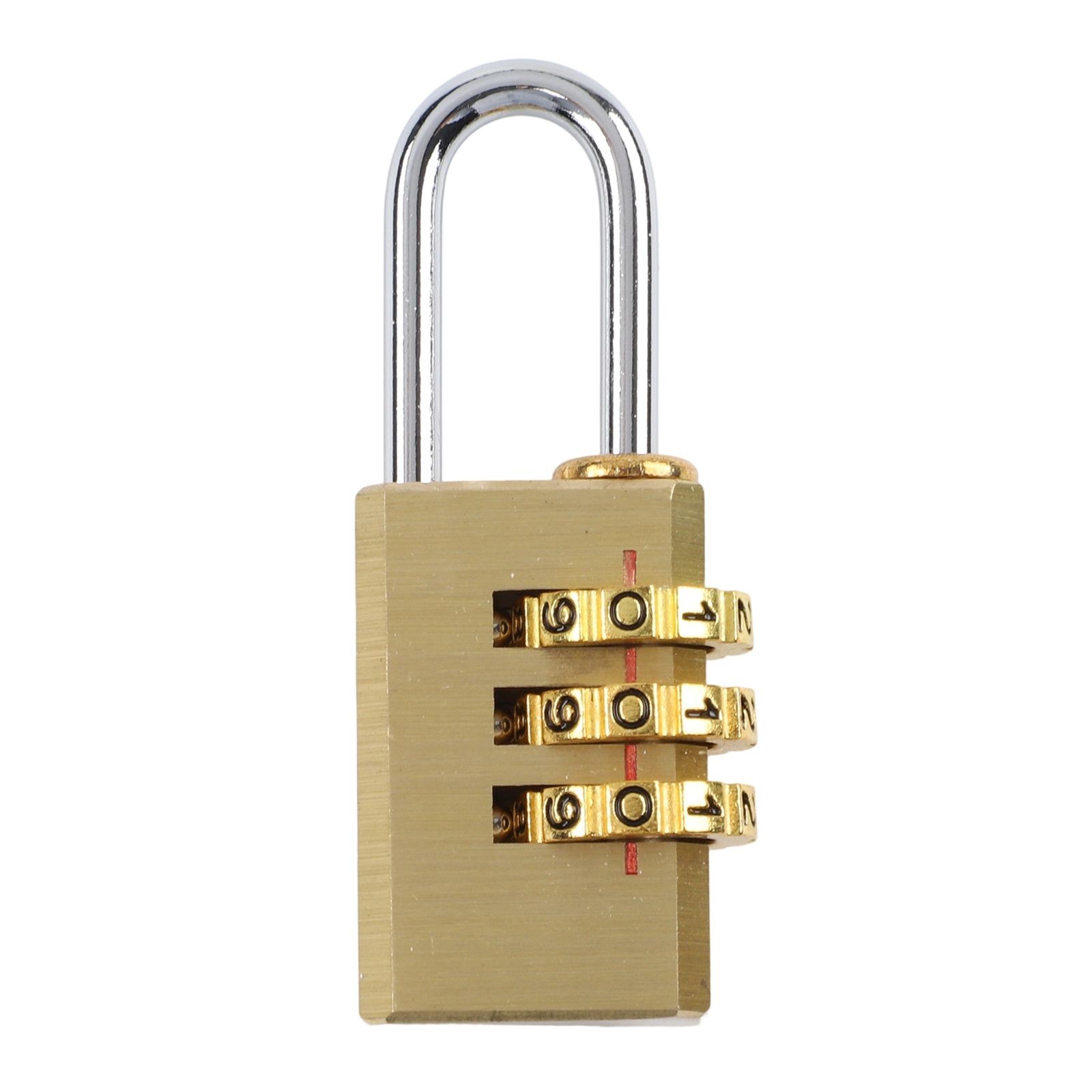 Travel Friendly Brass Padlock 4 Digit Combination Lock for Locker and Toolbox