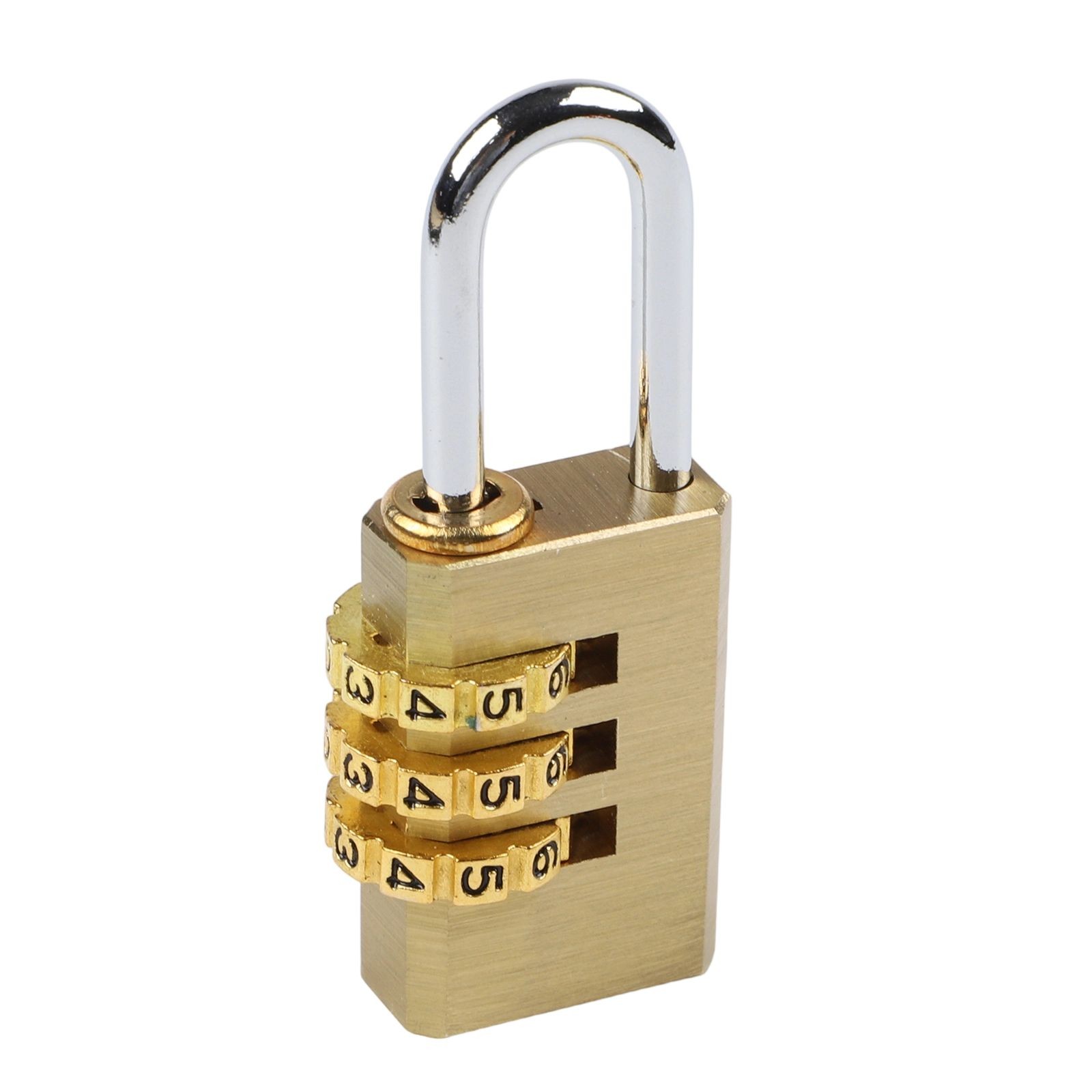 Travel Friendly Brass Padlock 4 Digit Combination Lock for Locker and Toolbox
