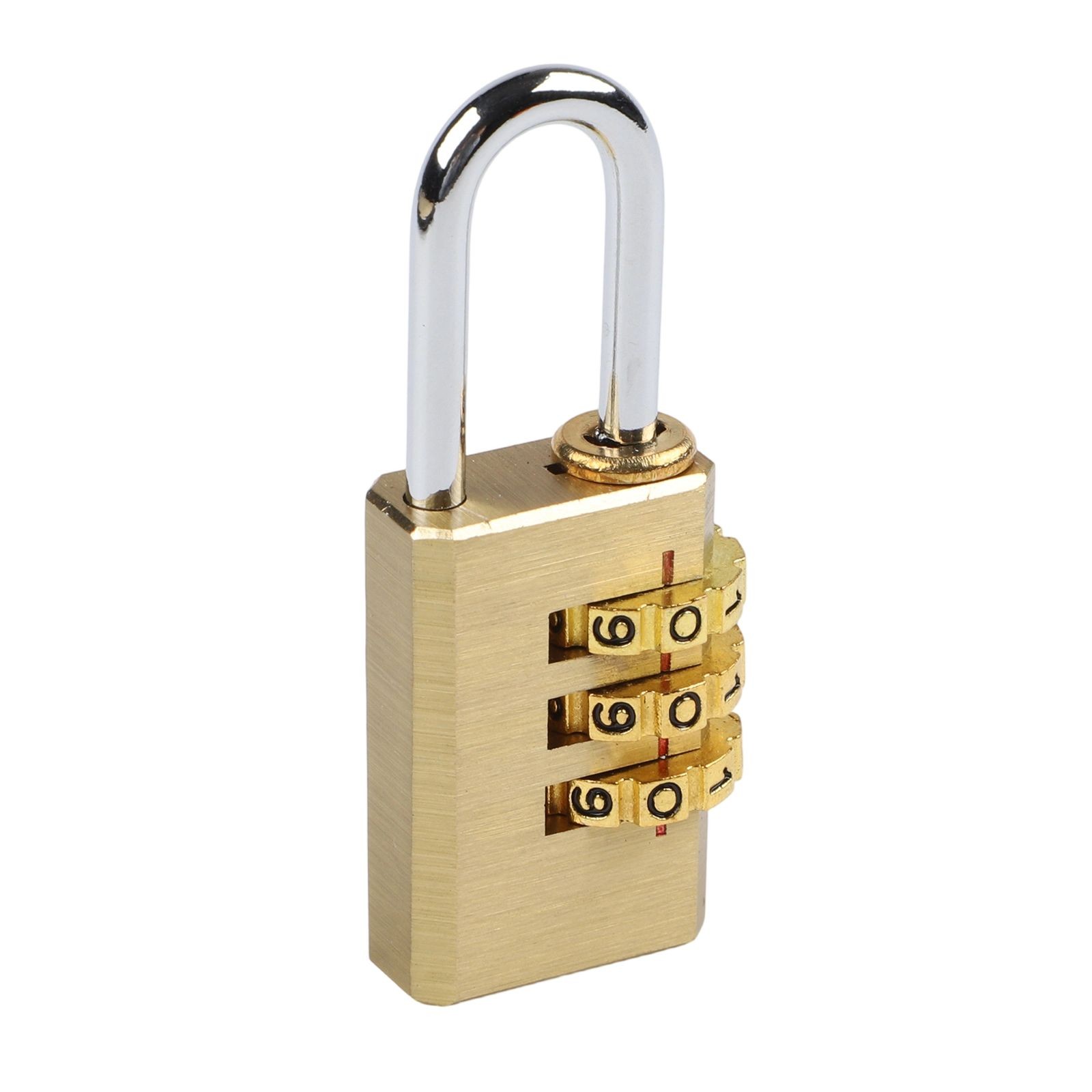 Travel Friendly Brass Padlock 4 Digit Combination Lock for Locker and Toolbox