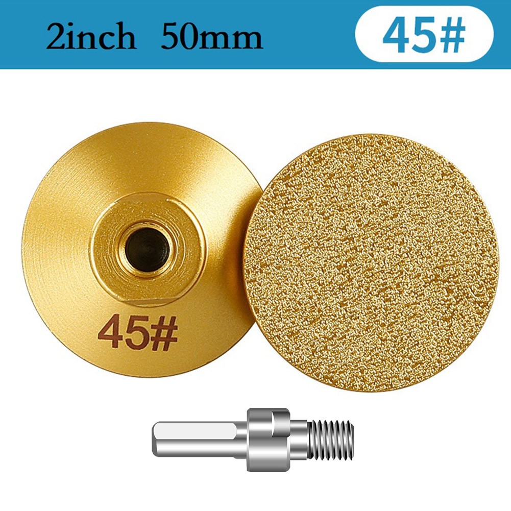 Brazed Grinding Wheel 50mm Diameter M10 Thread For Marble Granite Work