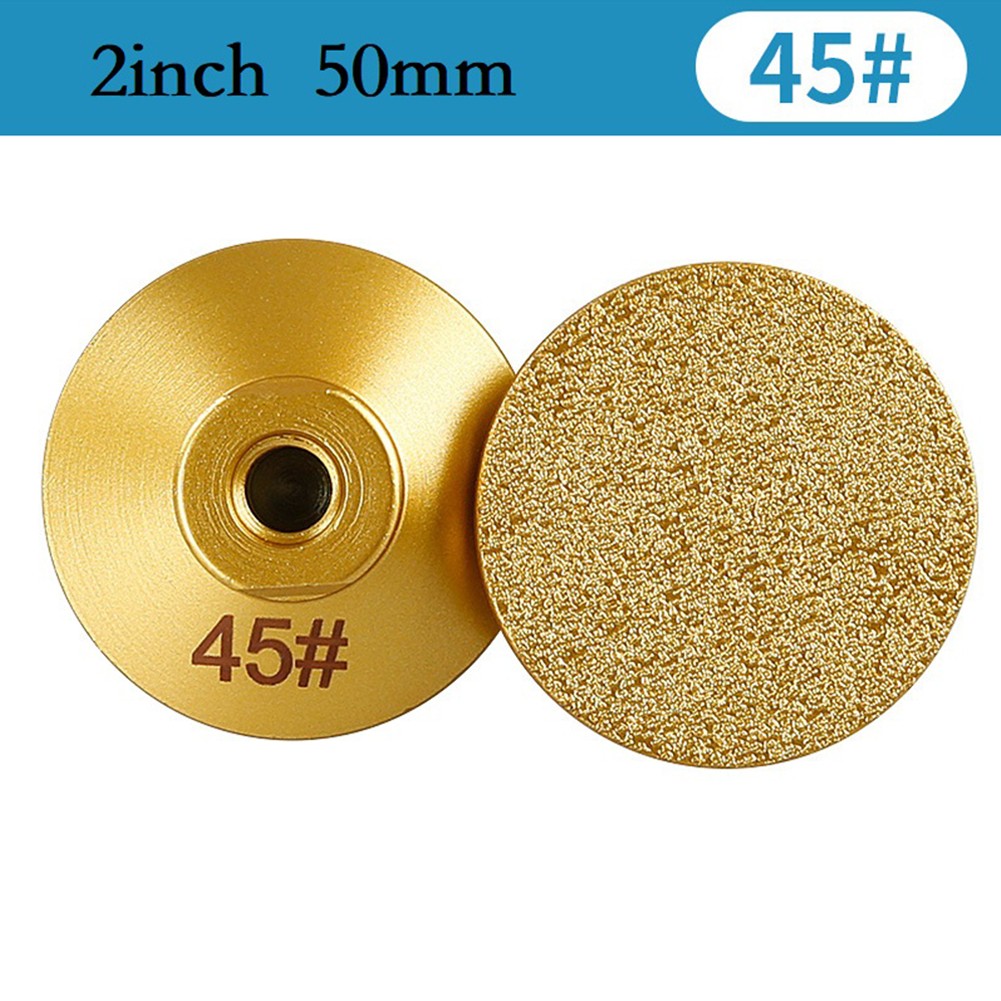 Brazed Grinding Wheel 50mm Diameter M10 Thread For Marble Granite Work