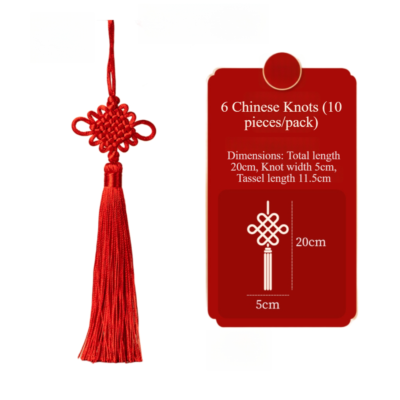 Handmade Red Knot Decorations with For TRADITIONAL Tassels for Home and Event