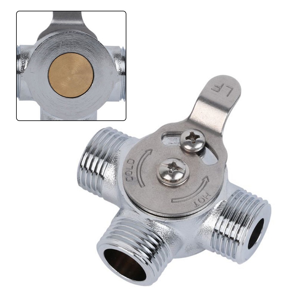 Manual Mixing Valve Hot Cold Water 38 Inch Brass Valve For Kitchen And Bathroom - Produktbild 8