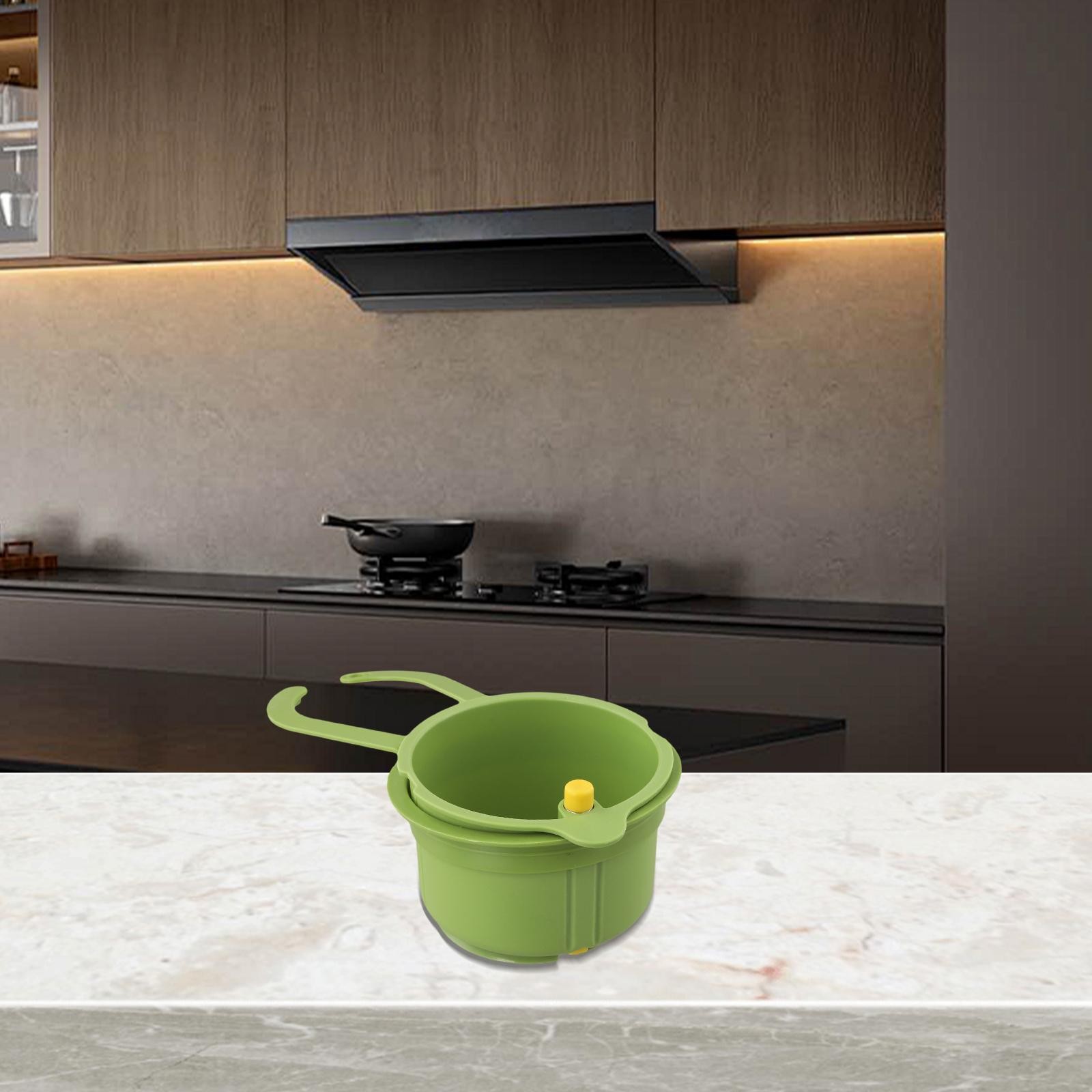 Detachable Kitchen Sink Strainer with Openable Cover for Easy Cleaning