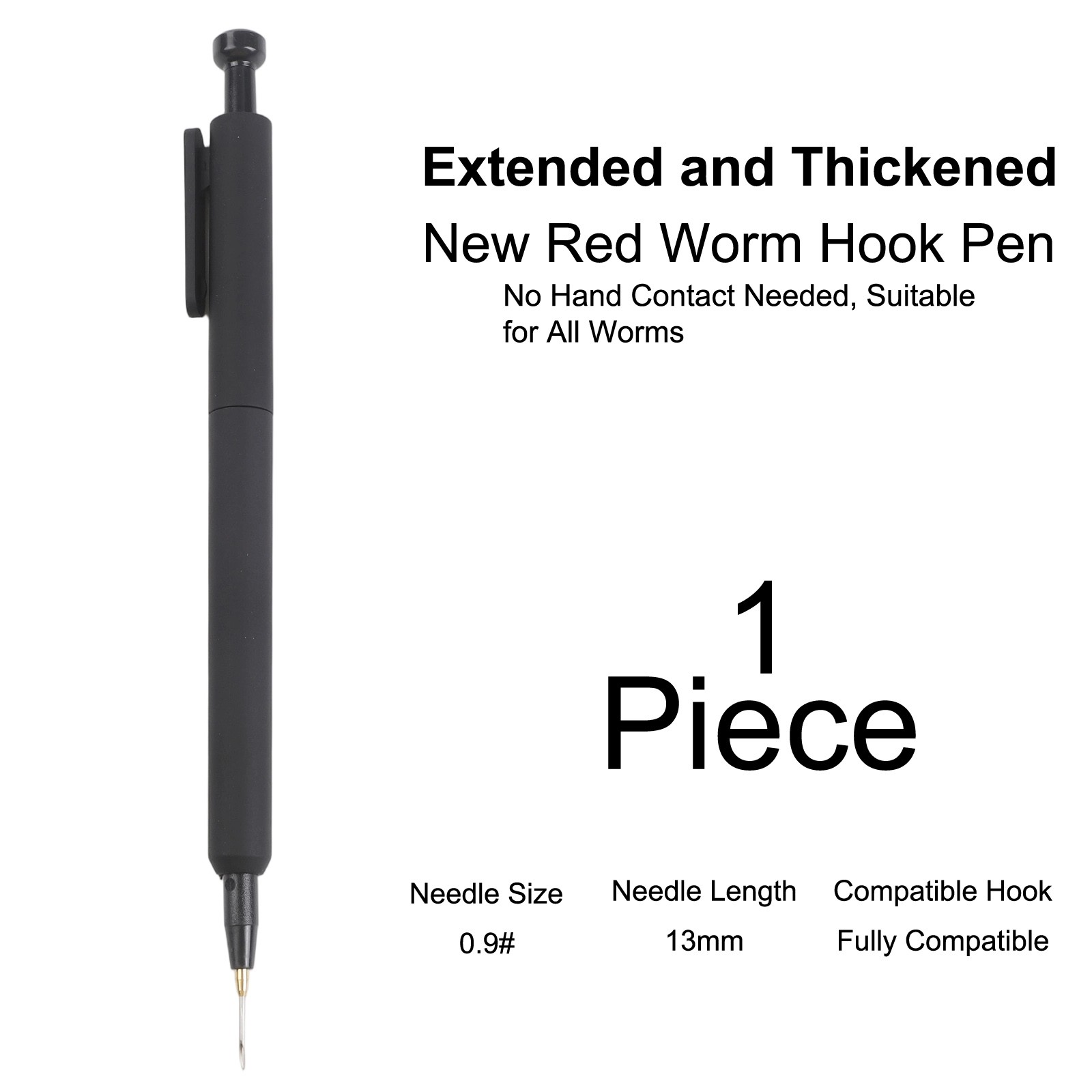 Red Worm Baiting Device Fully Automatic Fishing Hook Tool with 13mm Needle