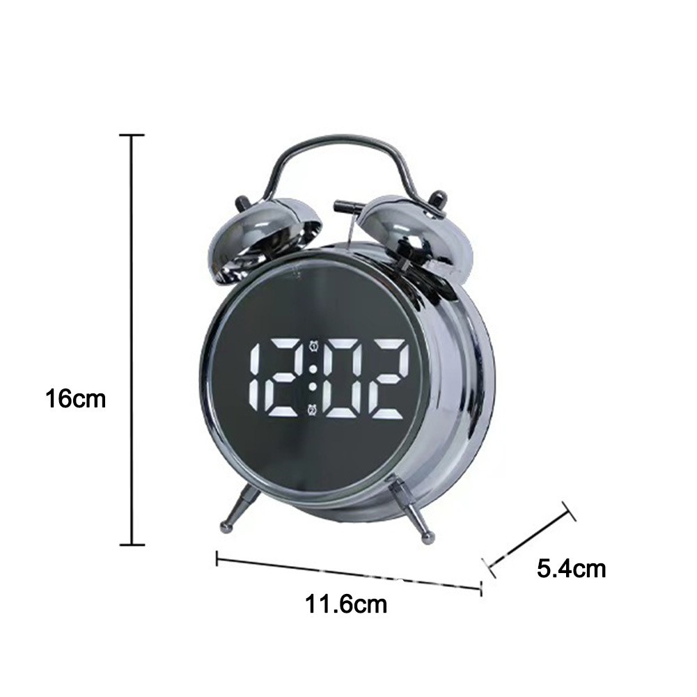 Loud Alarm Clock For Bedside Table Energy Saving Mode Low Battery Indicator