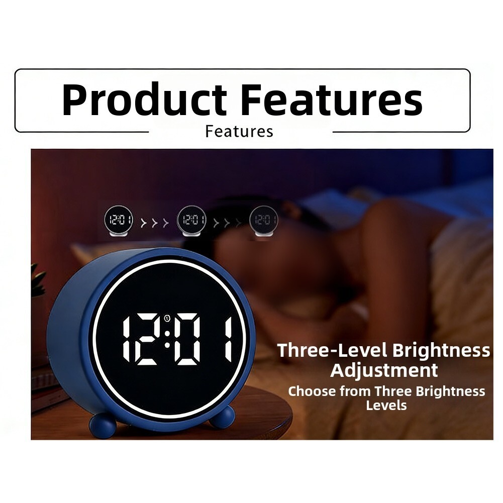 Analog Tabletop Clock Small For Desktop Alarm Clock with Silent Operation USB