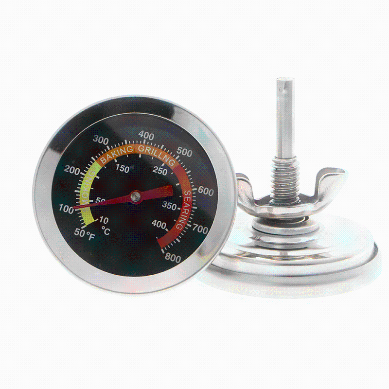 Grill Thermometer BBQ Thermometer Stainless Steel Construction Probe Gauge