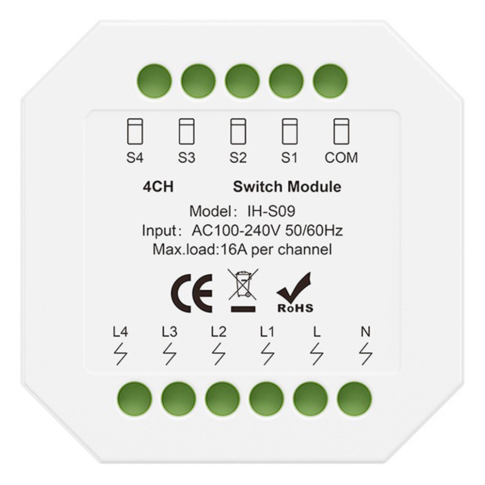 For Tuya For Zigbee Smart Switch Module 16A App Voice Control Timer Countdown