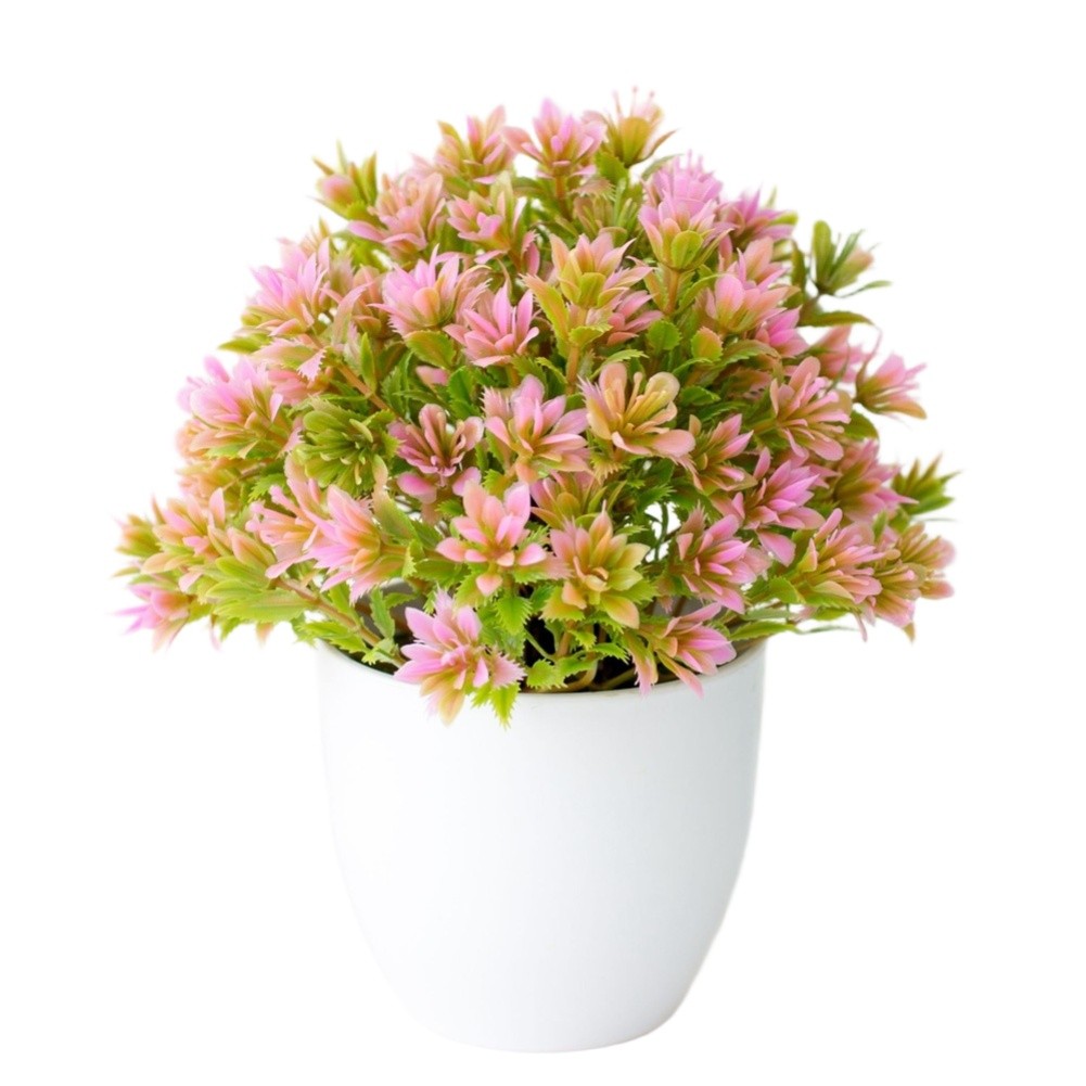Lifelike Faux Potted Flowers Silk Plant for Hotel Lobby Reception Styles
