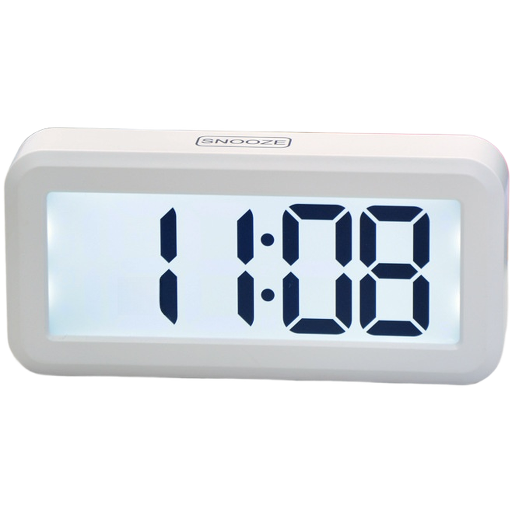 Large LCD Alarm Clock Battery Operated AAA Dual Alarms Countdown Timer