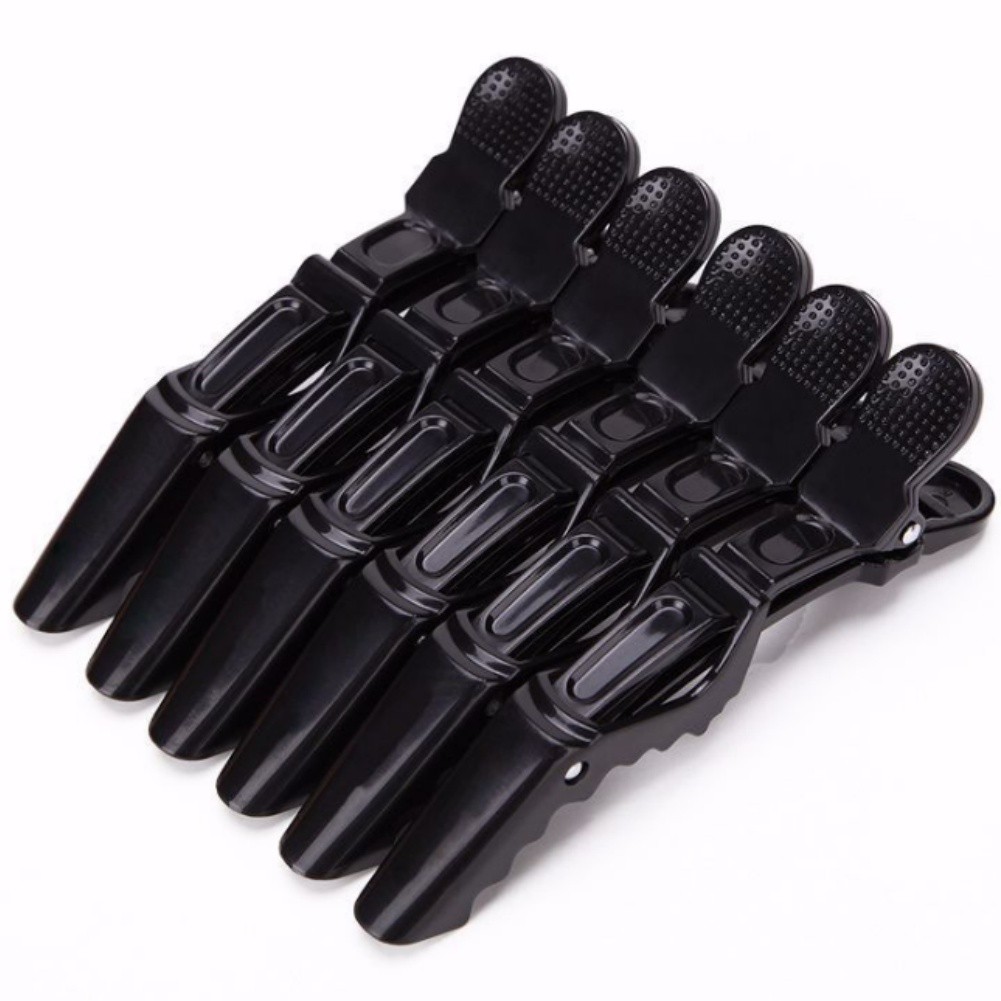 Hair Styling Duckbill Clips 6 Pack ABS Plastic Non Slip Salon Sectioning