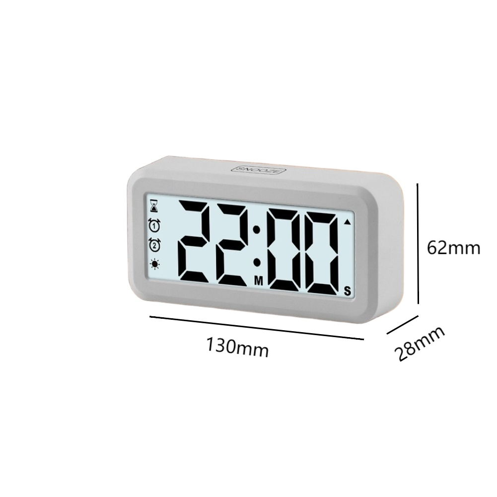 Large LCD Alarm Clock Battery Operated AAA Dual Alarms Countdown Timer