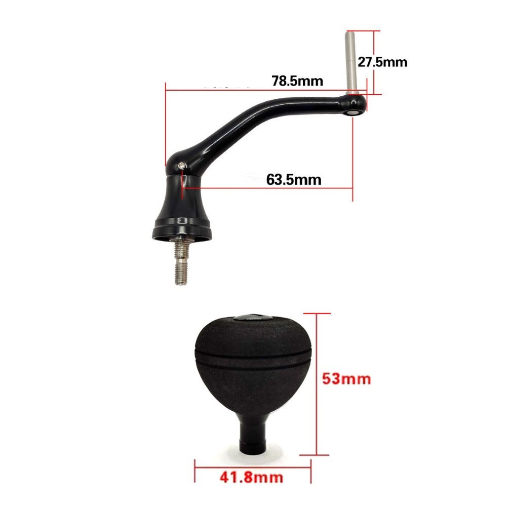 Poignée De Moulinet Pêche SW5000-6000 – Single Handle En EVA, Manche Pliable, Adaptée Aux Modèles Shimano Forspheros, Stella, Stradic, Vanquish Et Biomaster