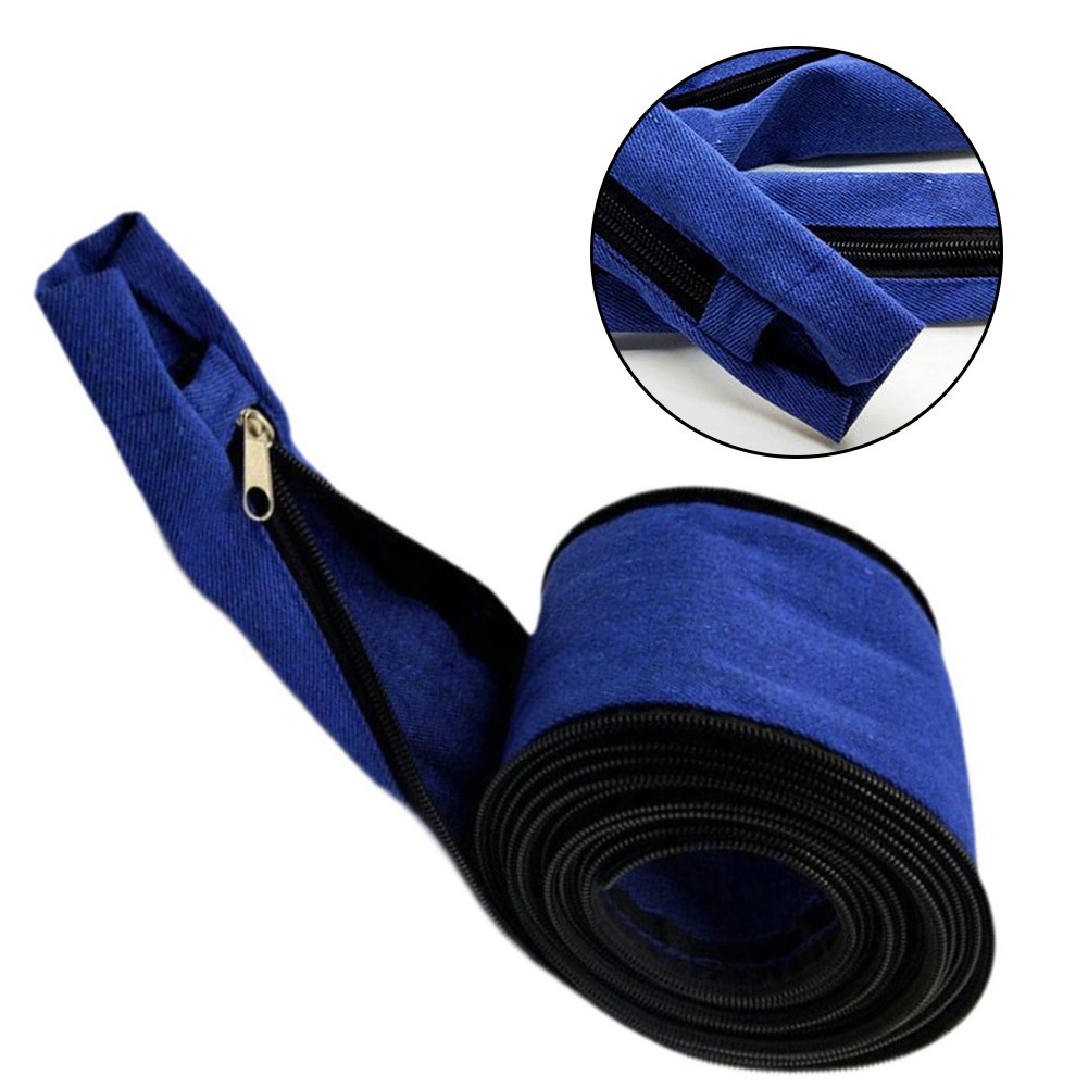 For Welding Torch Cable Cover Zippered Fabric Protector Anti Static Sheath Blue