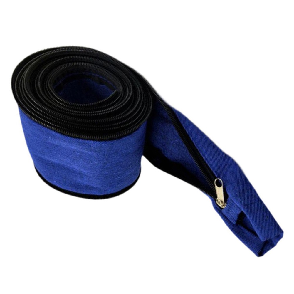 For Welding Torch Cable Cover Zippered Fabric Protector Anti Static Sheath Blue