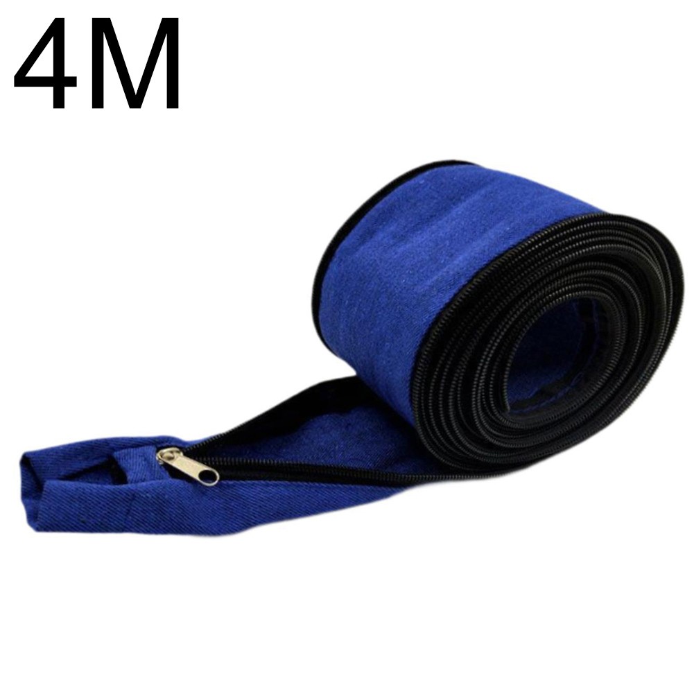For Welding Torch Cable Cover Zippered Fabric Protector Anti Static Sheath Blue