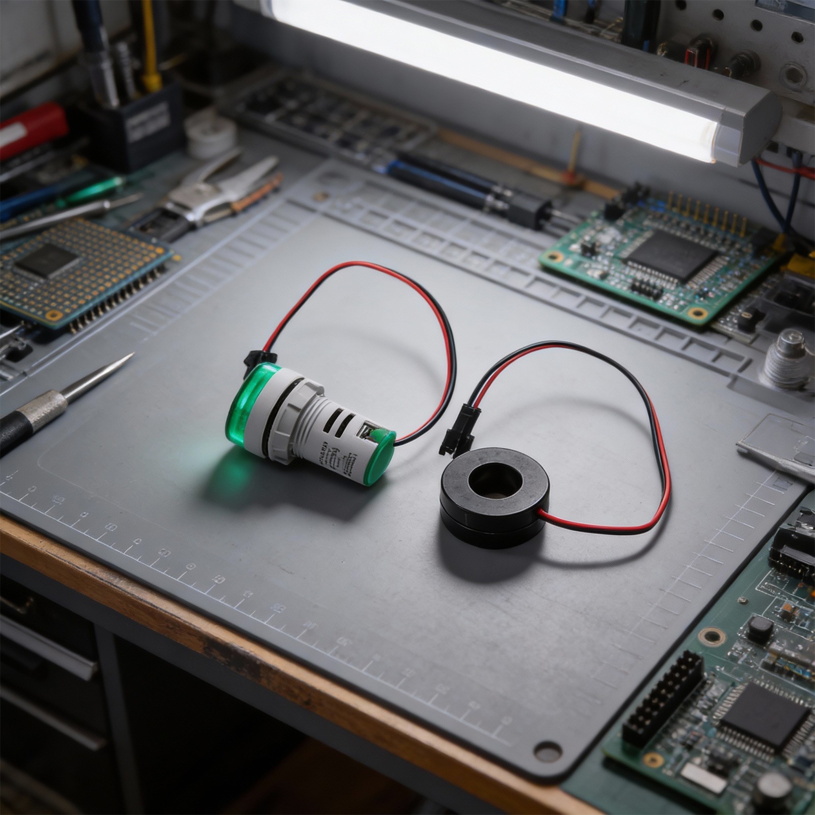 Replacement Digital Voltmeter Wire Set Voltage 22mm 2in1 50-500V Ammeter