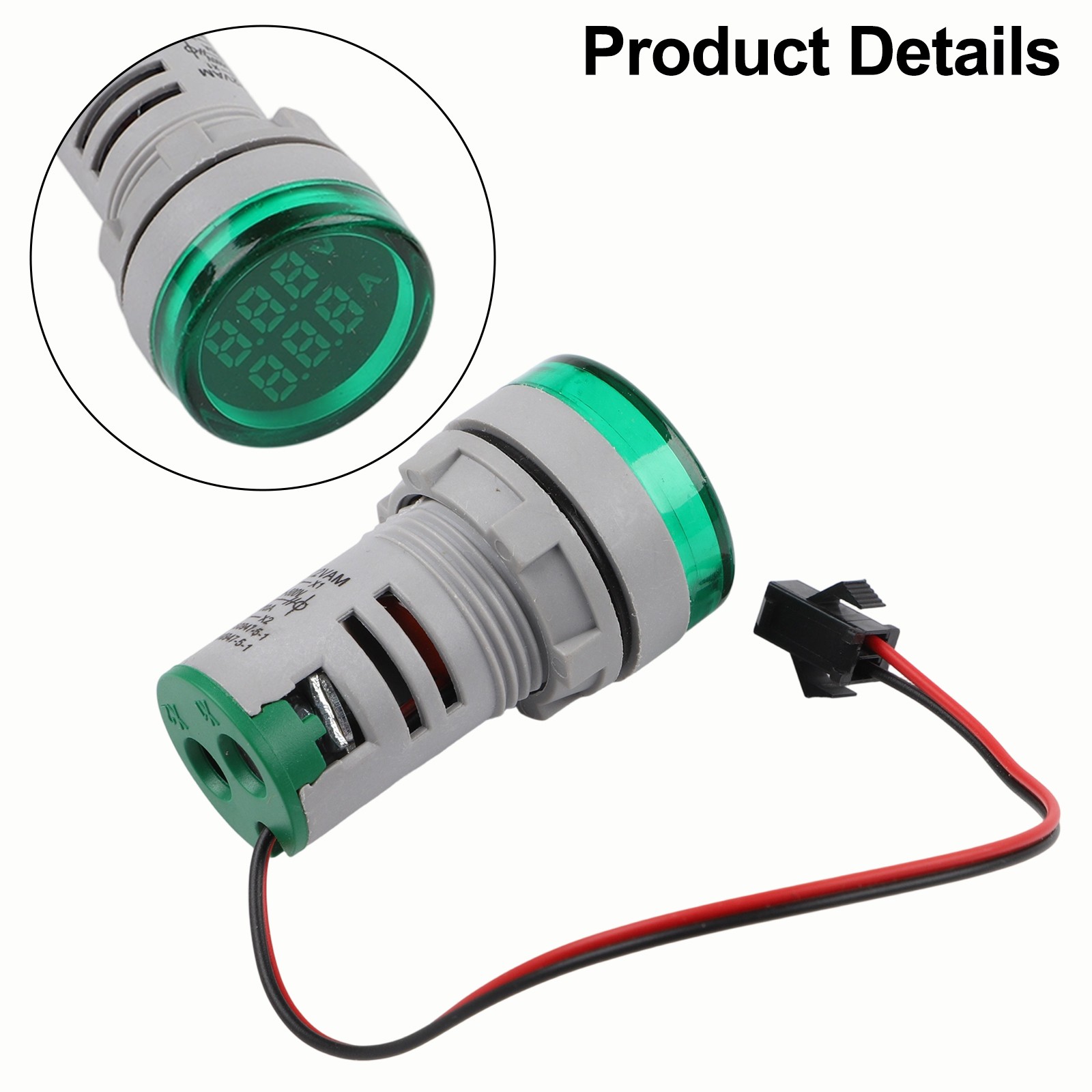 Replacement Digital Voltmeter Wire Set Voltage 22mm 2in1 50-500V Ammeter