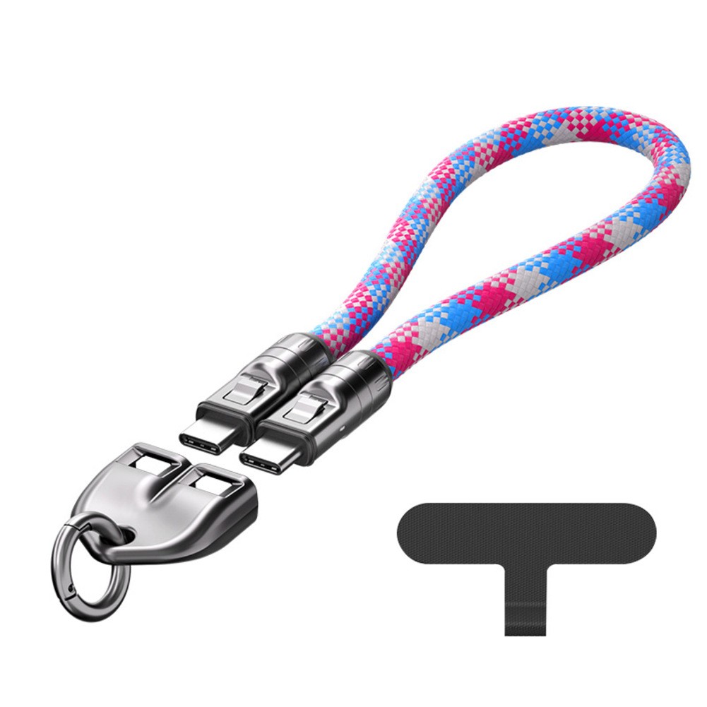 Portable Wearable USB C Cable 240W 30cm Nylon Zinc Alloy 48V 5A 480Mbps Charge