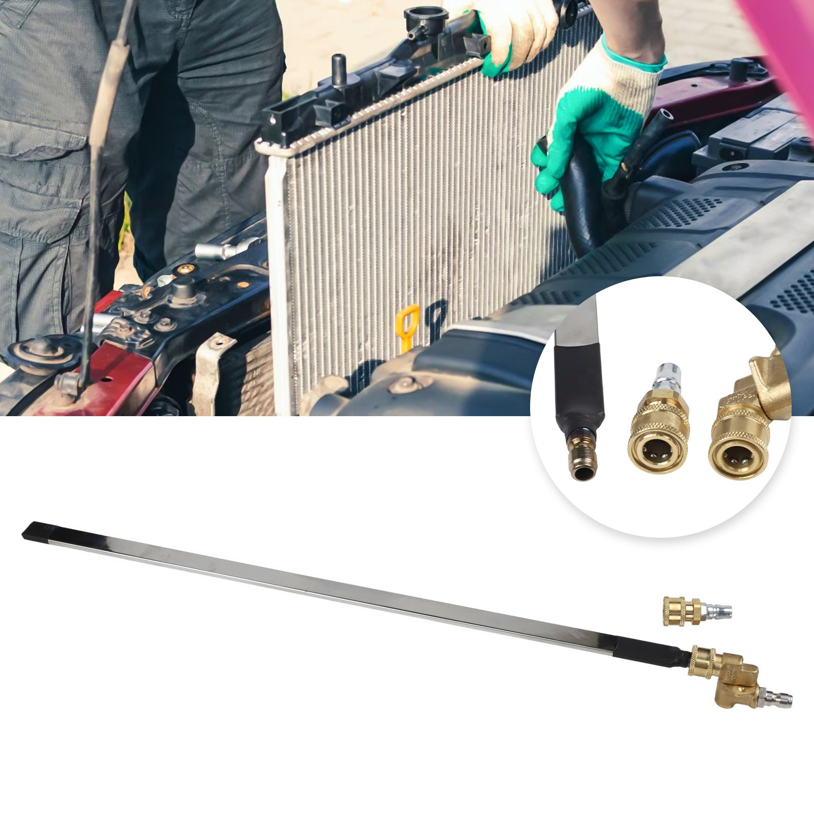 4500 PSI Radiator Flush Cleaner Tool Portable 60CM Hochdruck Heizkörper Werkzeu