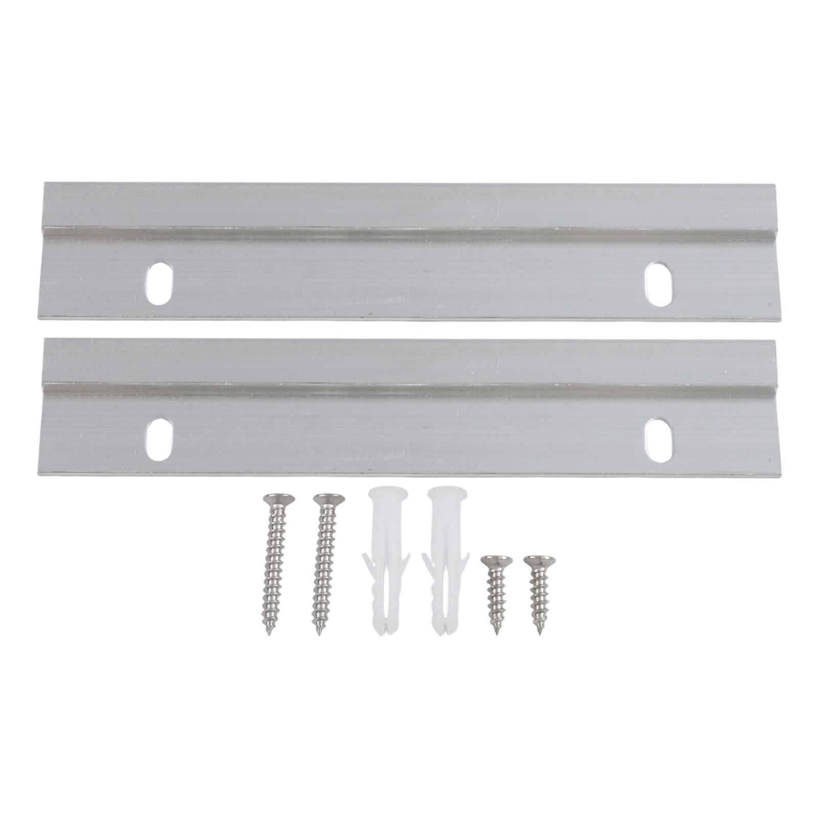 Set of 2 Z shaped aluminum alloy pendant brackets for art and wall panels