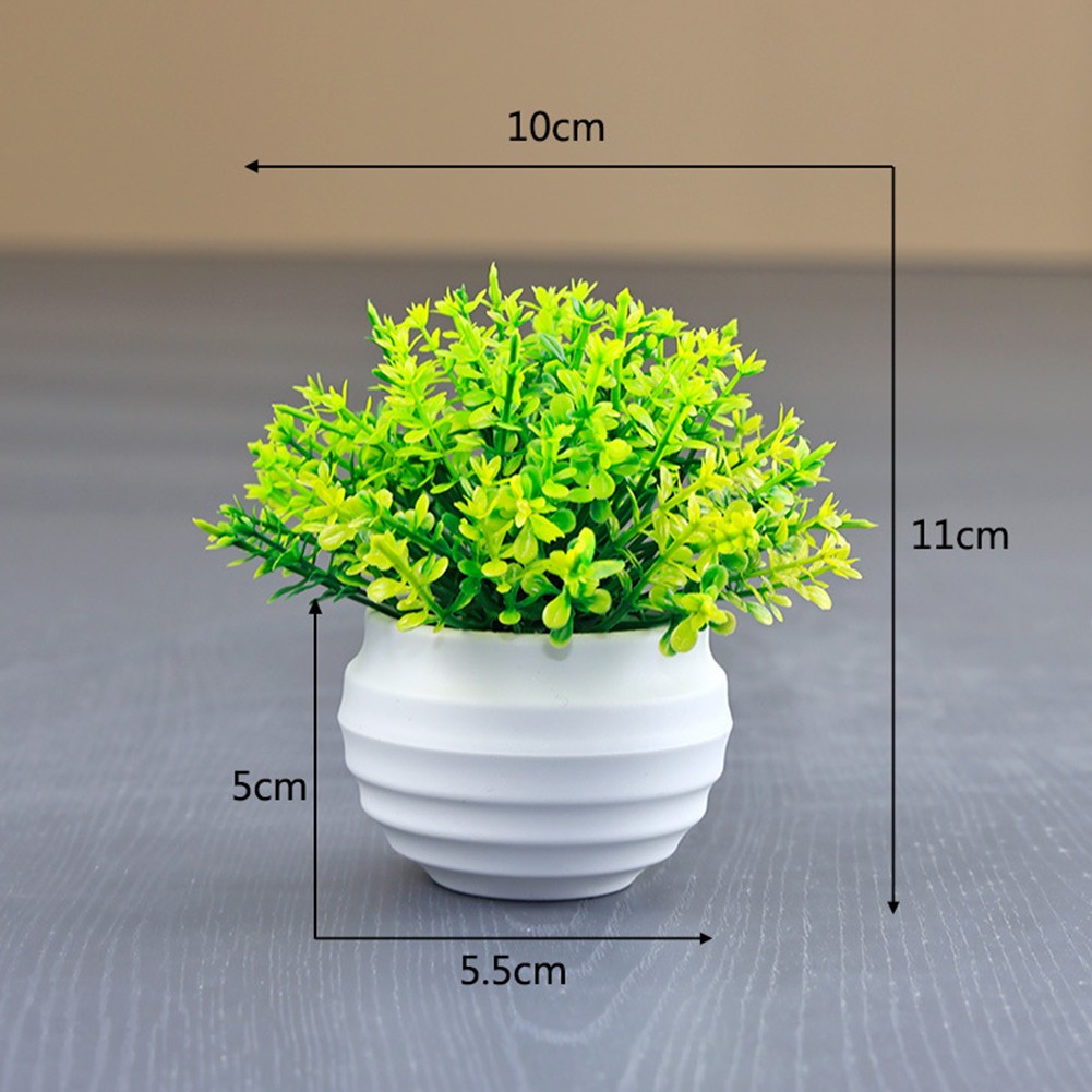 Faux Plastic Potted Plant Small Tabletop for accent for Living Room and Office