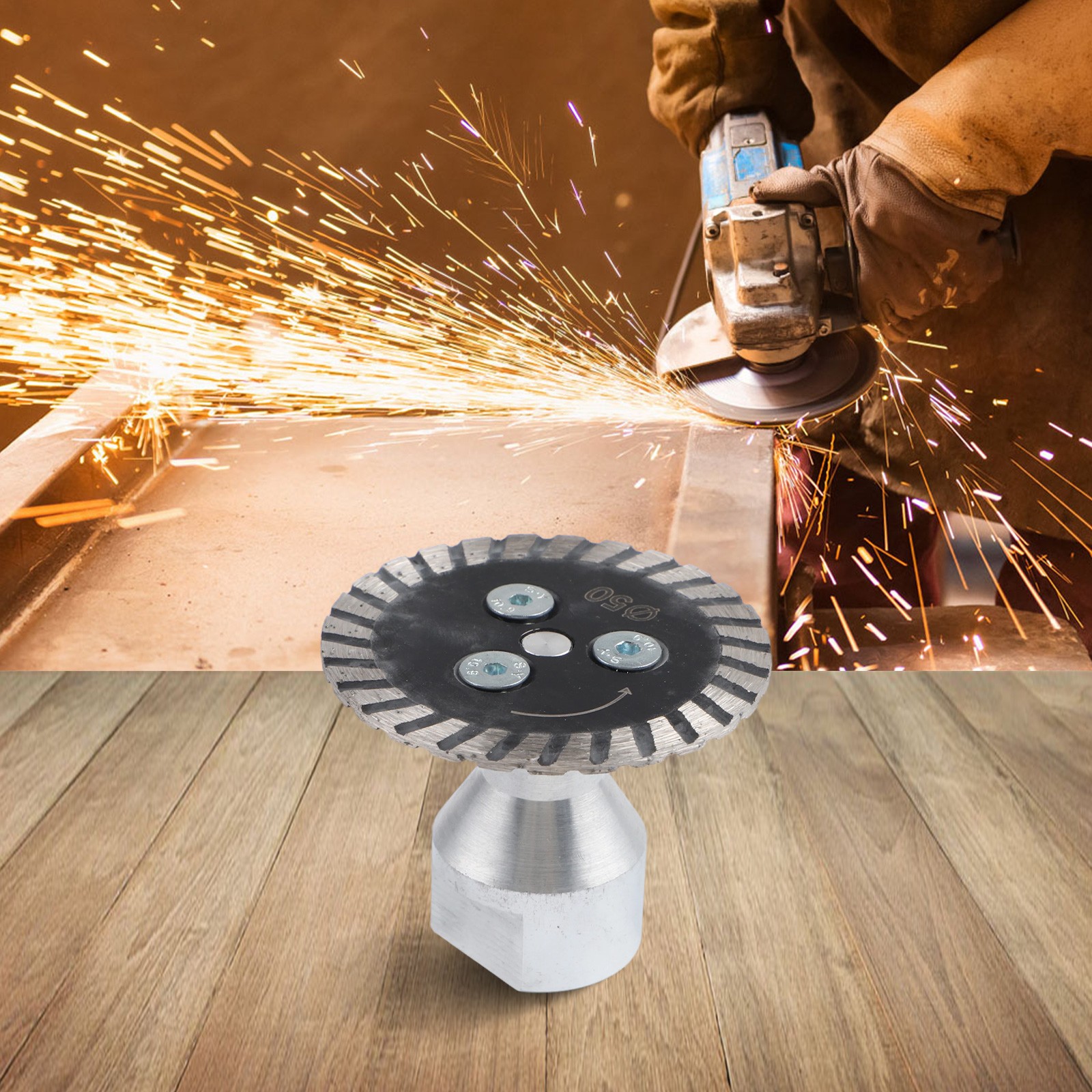 Construction Circular Saw Blade Emery Material 50mm Diameter Engraving Capable