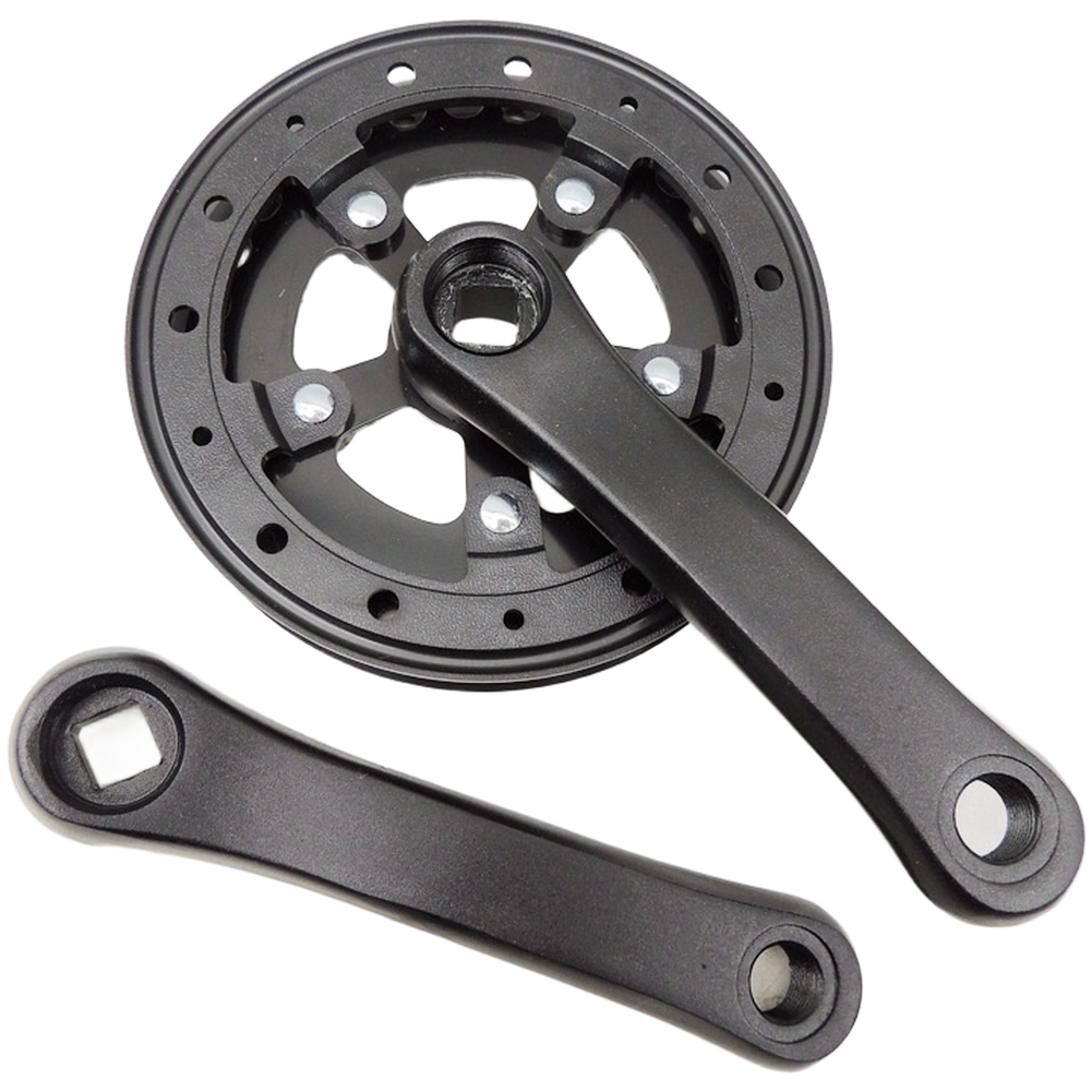 Aluminum Alloy Square Hole Crankset for Bikes with Steel Chainring 127mm