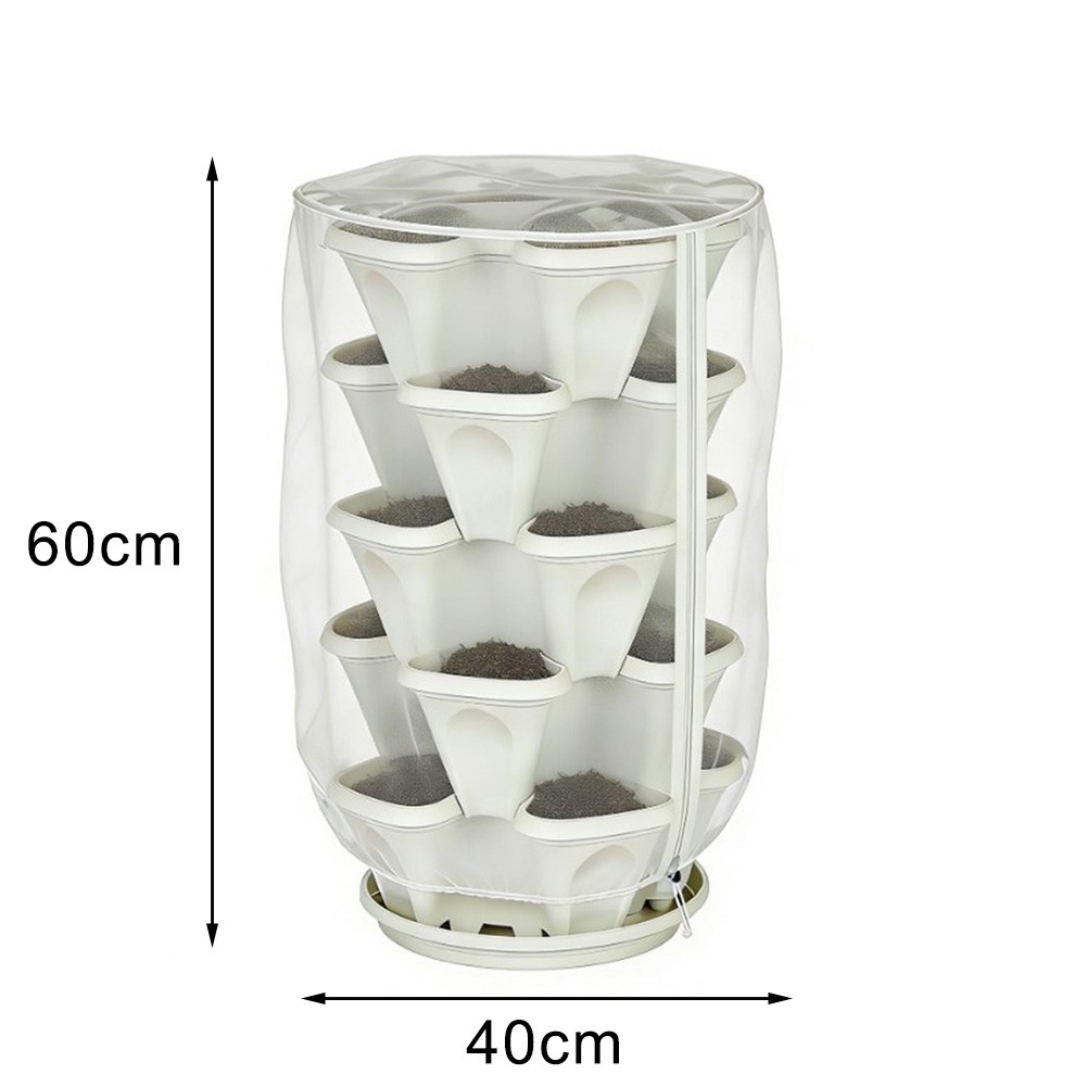 Zipper Sleeve Vegetable Net 60-mesh Netting Zipper Closure Drawstring Closure