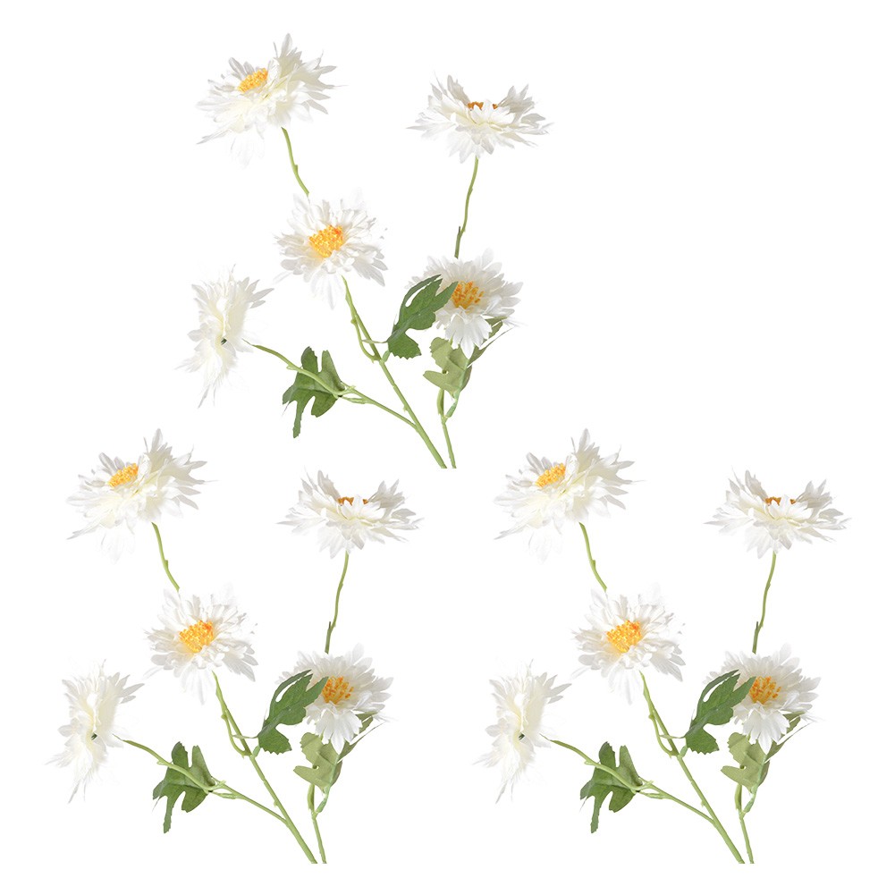3 Pack Artificial Chrysanthemums 51cm Vibrant Silk Flowers for Event Decor