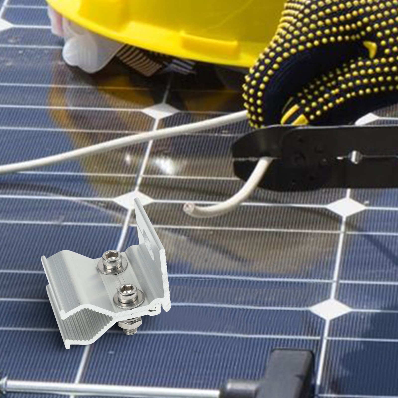 1/4Pcs Solar Panel Bracket Fixing Clamp Mounting Bracket Bracket For Roof