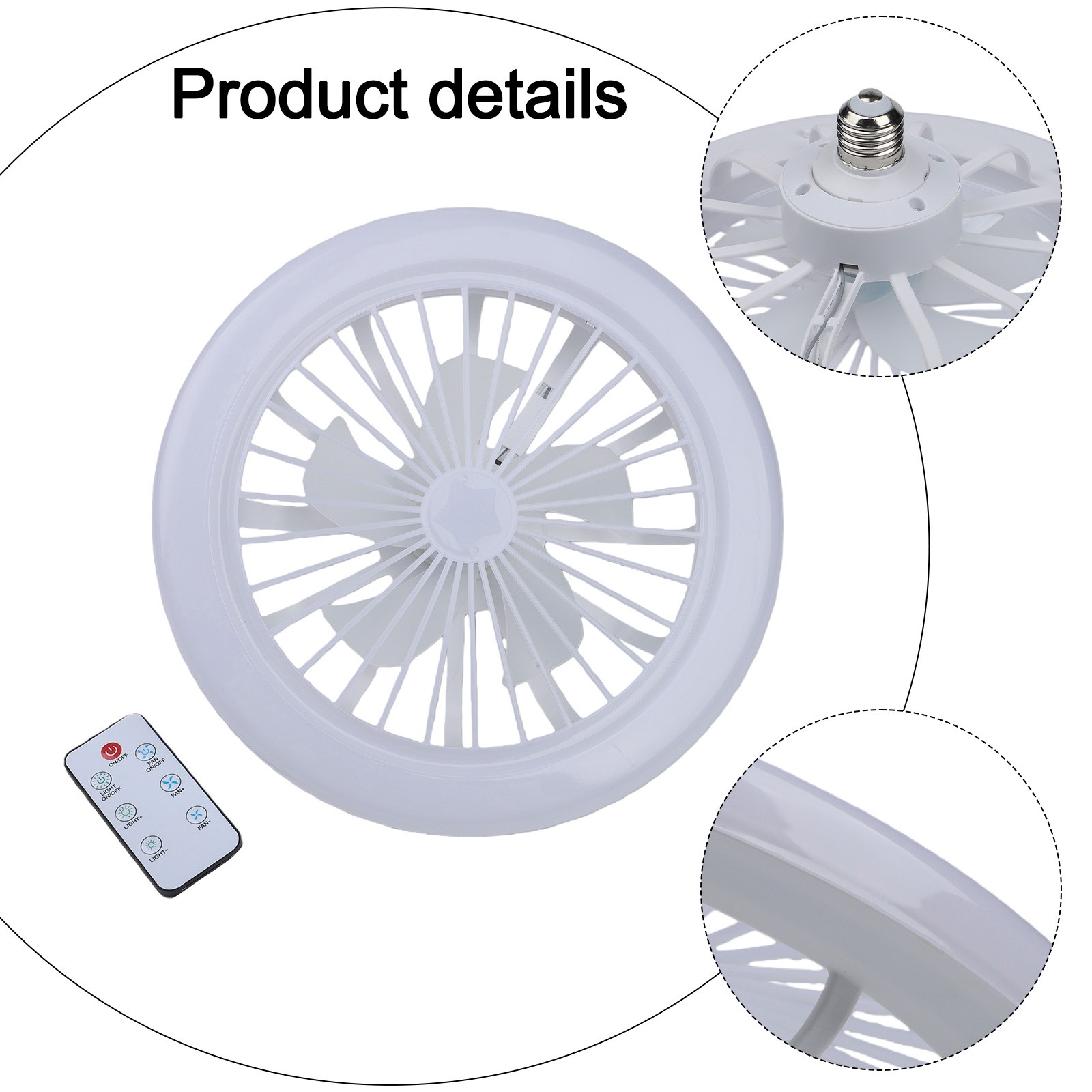 Energy saving LED fan light E27 screw bulb with remote control for home use