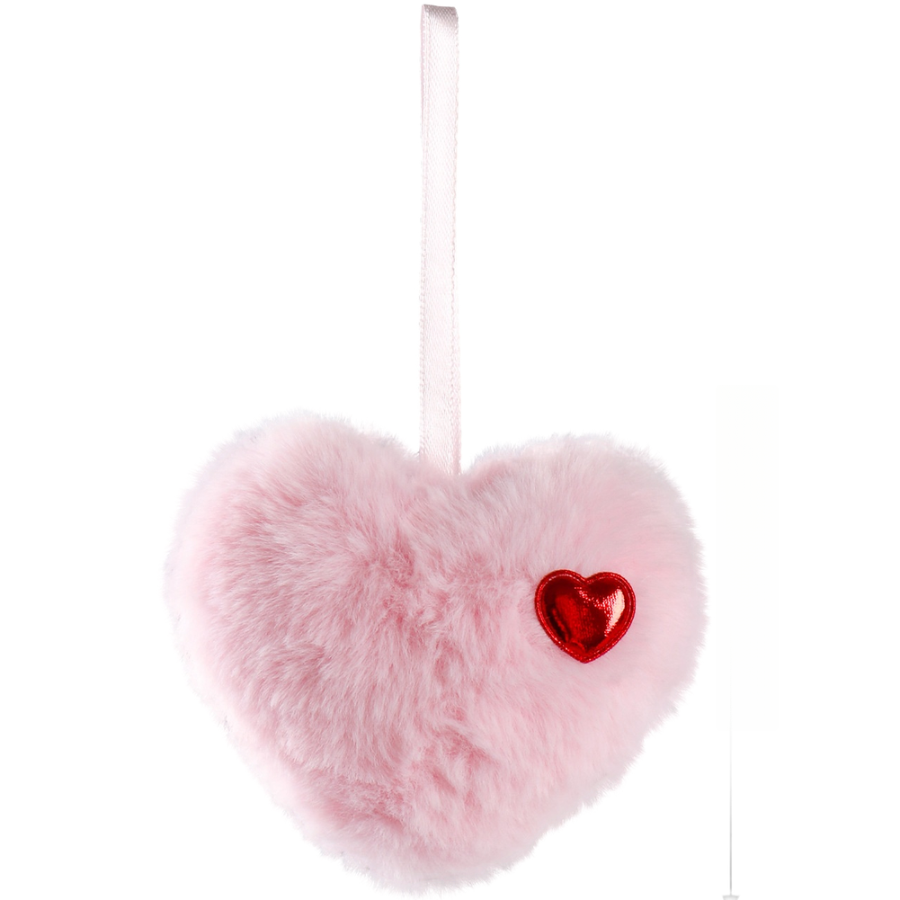 Love Hanging for Decor Soft Plush Fabric Heart-shaped Design Lightweight Charm