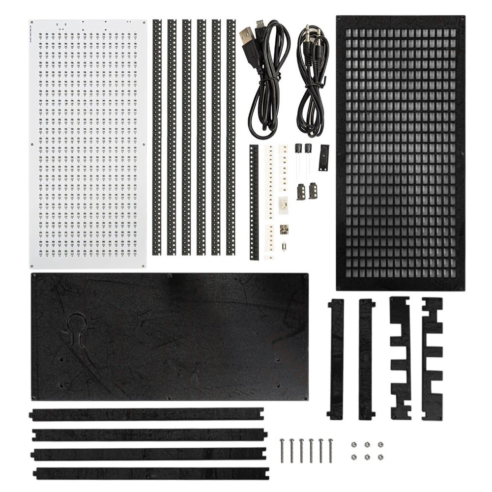 24×16 dot led For MATRIX kit with acrylic enclosure pcb metal parts diy