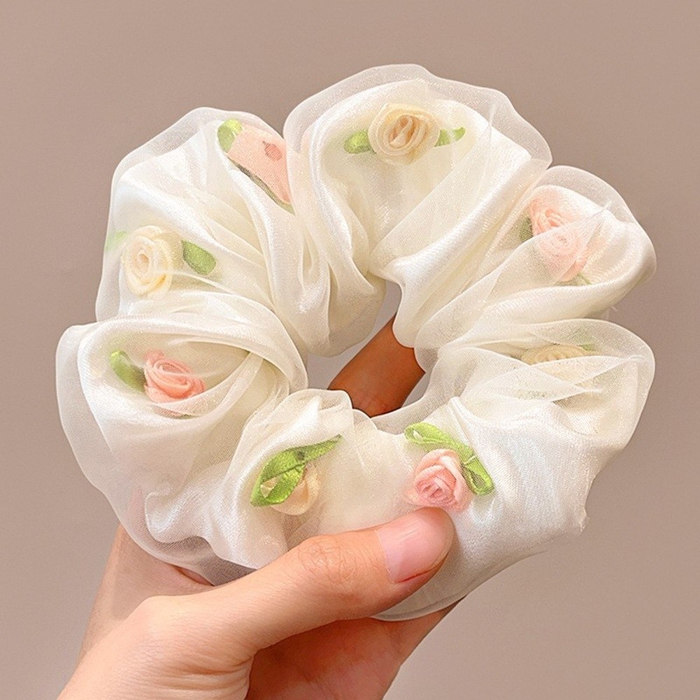 Sweet Korean Style Summer Accessories Mesh Hair Ties Breathable Mesh Fabric