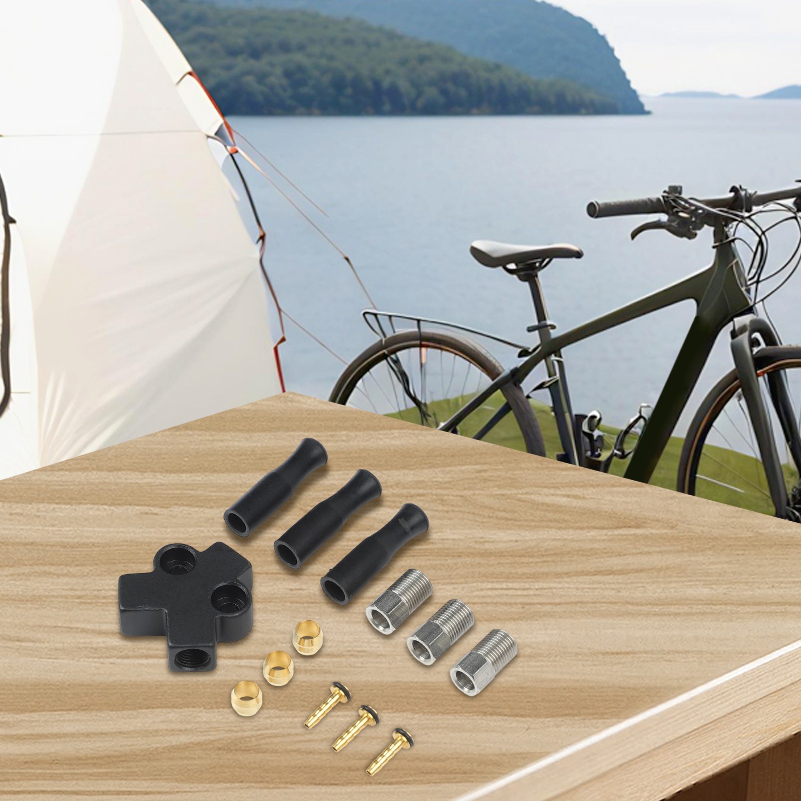 Enhanced Performance Hydraulic Brake Cable Tee Adapter for Modified Bikes