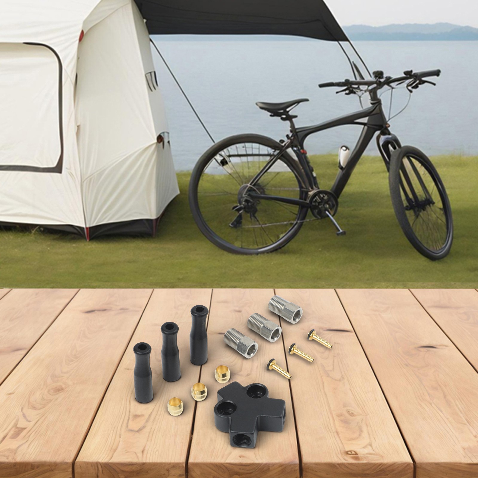 Enhanced Performance Hydraulic Brake Cable Tee Adapter for Modified Bikes