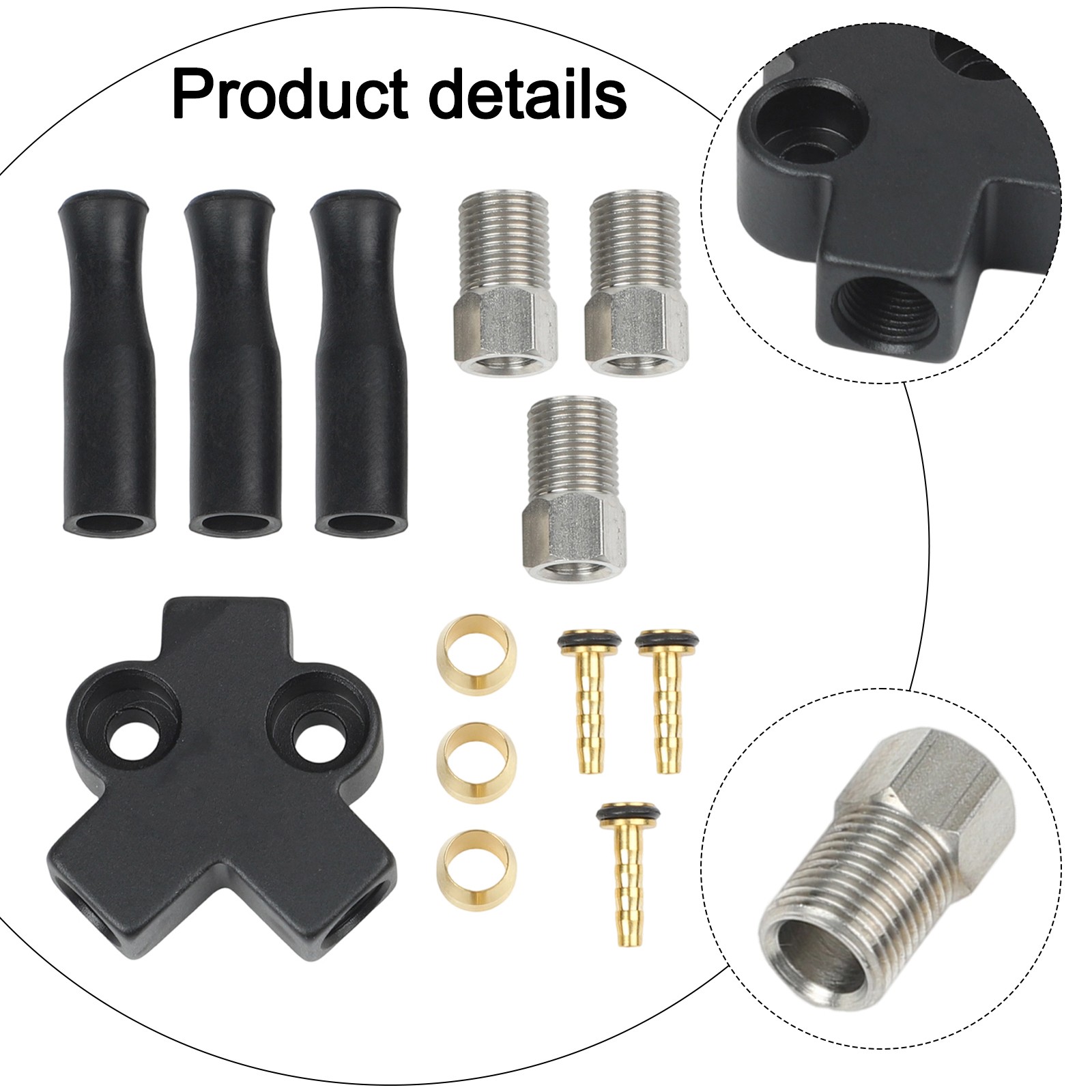 Enhanced Performance Hydraulic Brake Cable Tee Adapter for Modified Bikes