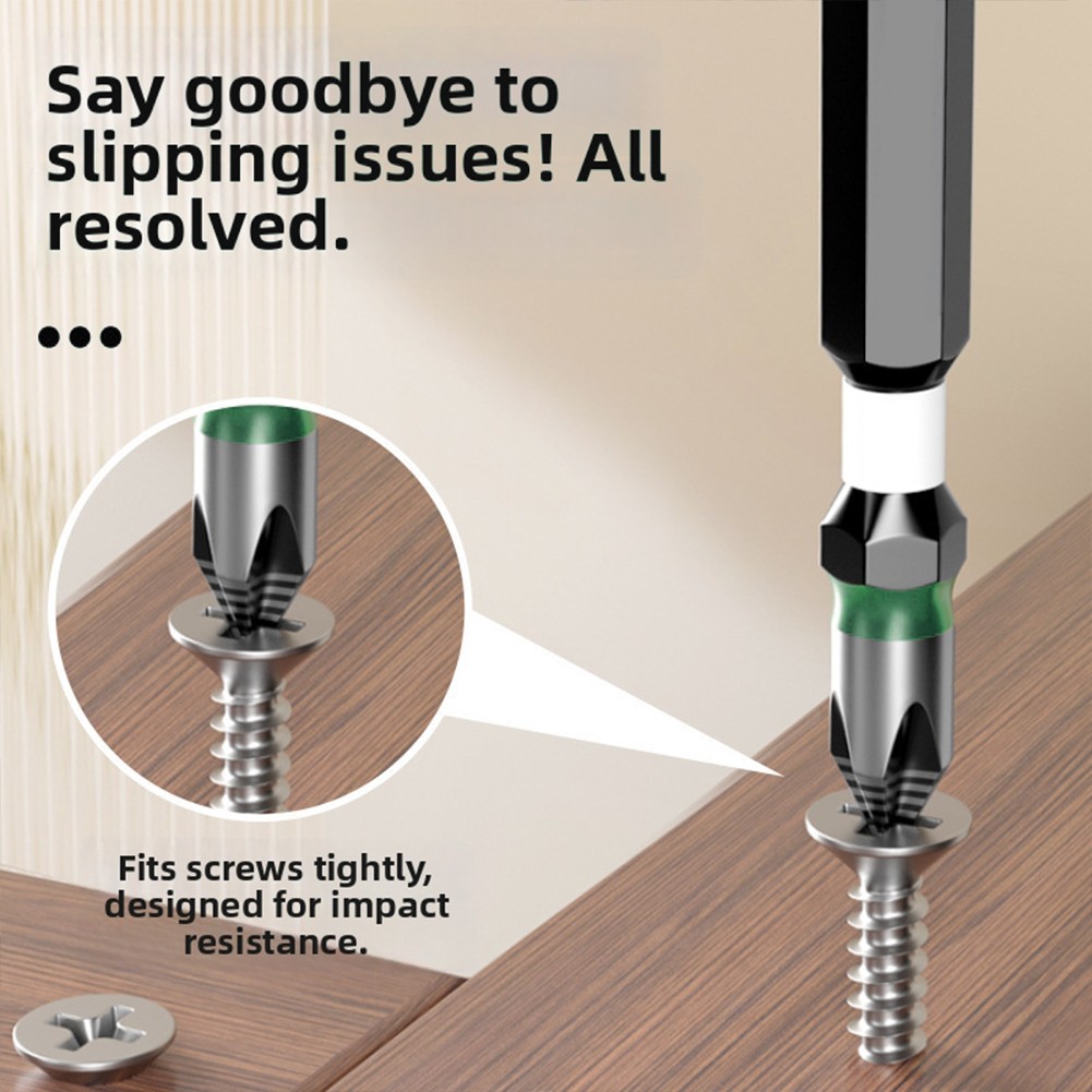 Precision Fit Magnetic Hex Bit Set Shock-Resistant Design Standard Hex Shank